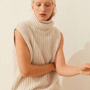 Sleeveless Turtleneck Sweater